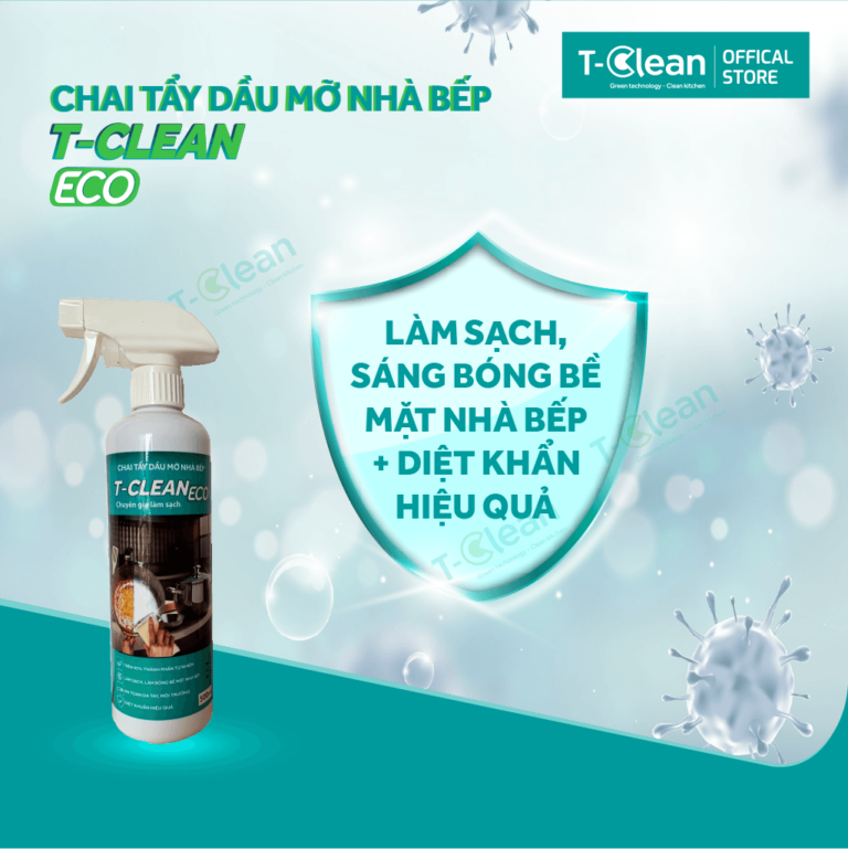 Chai tẩy dầu mỡ T-Clean  500 mml