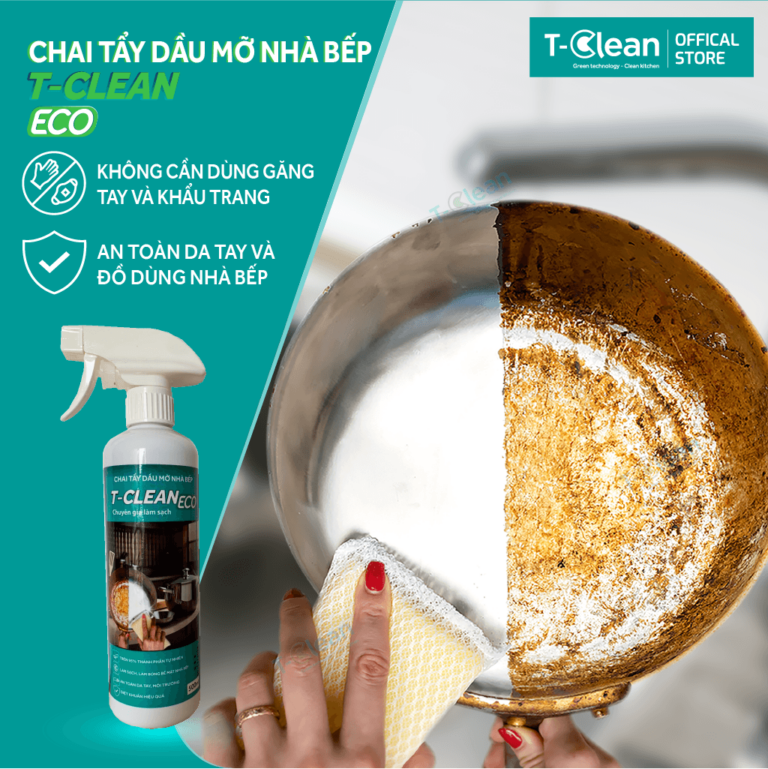 Chai tẩy dầu mỡ T-Clean  500 mml