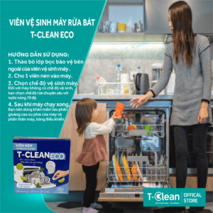 Viên Vệ Sinh Máy Rửa Bát T-Clean Eco – Bảo Vệ Máy, Bát Đĩa Sạch Bóng