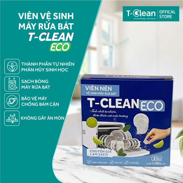 Viên Vệ Sinh Máy Rửa Bát T-Clean Eco – Bảo Vệ Máy, Bát Đĩa Sạch Bóng