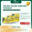 Túi Rác Màu Tự Hủy Sinh Học STAHAUS 65x78cm (phân loại) (3 cuộn/1kg)