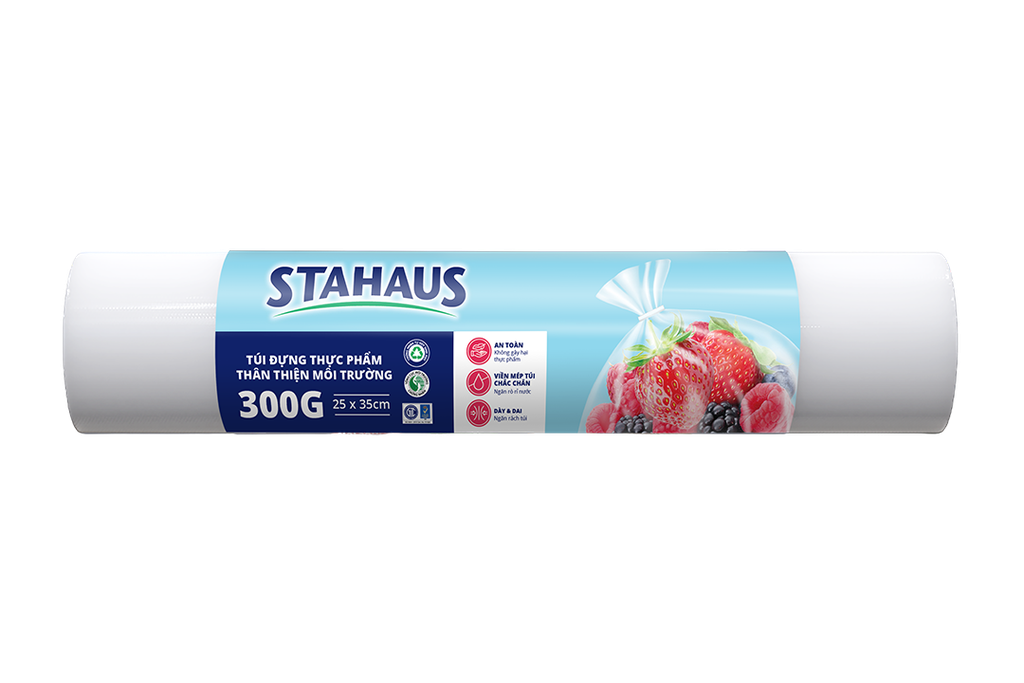 Túi Đựng Thực Phẩm Tân Thiện Môi Trường STAHAUS 25x35cm (300G/cuộn)