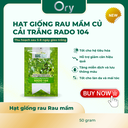 Hạt giống Rau mầm củ cải trắng Rado 104, thu hoạch sau 5-8 ngày (50 gram)