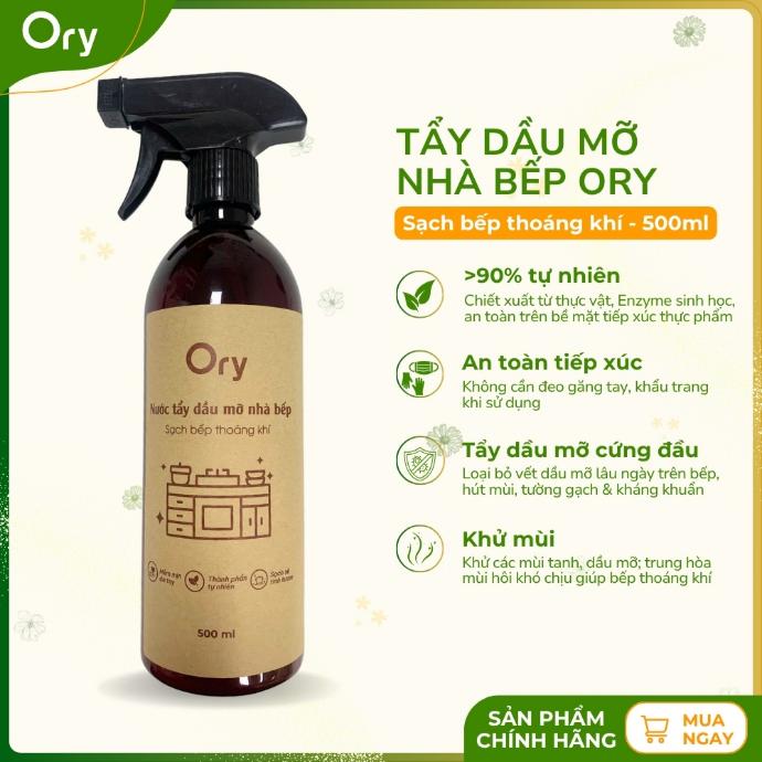 Nước tẩy dầu mỡ nhà bếp ORY, sạch bếp thoáng khí (chai 500ml)