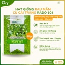 Hạt giống Rau mầm củ cải trắng Rado 104, thu hoạch sau 7 ngày (50 gram)