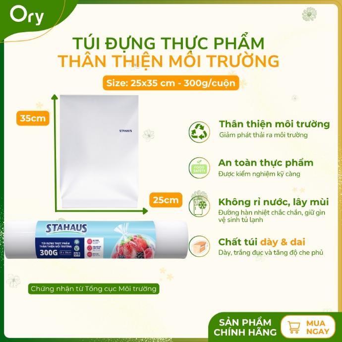 Túi đựng thực phẩm TTMT STAHAUS 25x35cm (300g/cuộn)