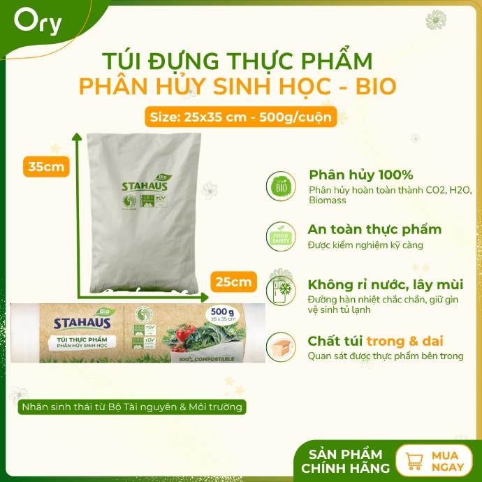 Túi đựng thực phẩm BIO Stahaus 25x35 cm (500g/cuộn)