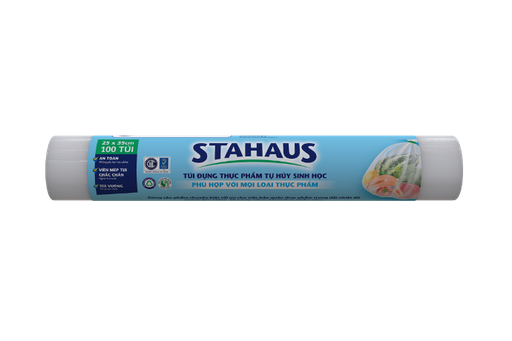 Túi đựng thực phẩm Tự hủy sinh học STAHAUS 25x35cm (100 cái/cuộn)