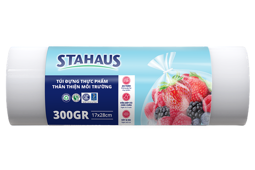 Túi Đựng Thực Phẩm Thân Thiện Môi trường STAHAUS 17x28cm (300G/cuộn)