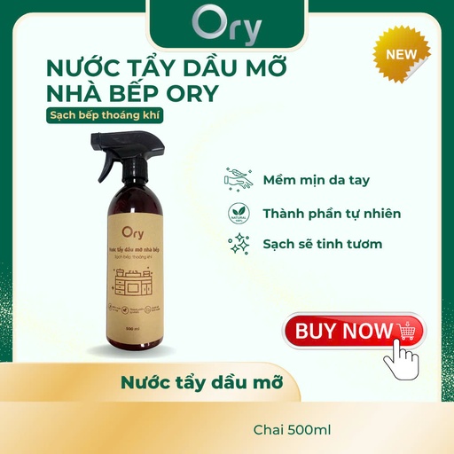 Nước tẩy dầu mỡ nhà bếp ORY, sạch bếp thoáng khí (chai 500ml)