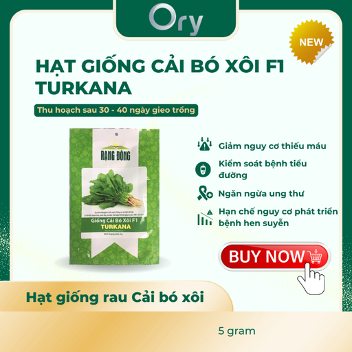 [G300003] Hạt giống Cải bó xôi F1 Turkana, thu hoạch sau 30 - 40 ngày (5 gram)