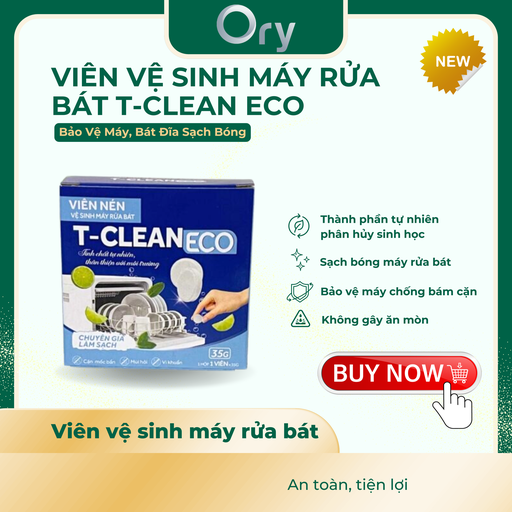[G700005] Viên Vệ Sinh Máy Rửa Bát T-Clean Eco – Bảo Vệ Máy, Bát Đĩa Sạch Bóng